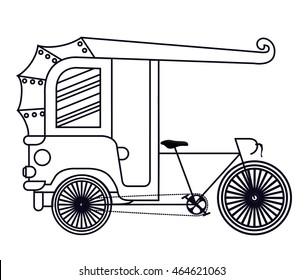 rickshaw india isolated icon design, vector illustration  graphic 