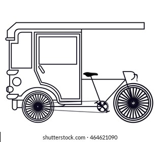 rickshaw india isolated icon design, vector illustration  graphic 