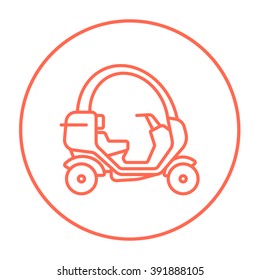 Rickshaw line icon.