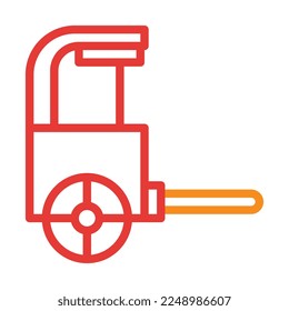 rickshaw multicolor ilustración roja vector y logotipo icono de año nuevo perfecto. Signo de icono de la colección moderna para la web. El diseño es perfecto.