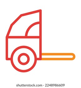 rickshaw multicolor ilustración roja vector y logotipo icono de año nuevo perfecto. Signo de icono de la colección moderna para la web. El diseño es perfecto.