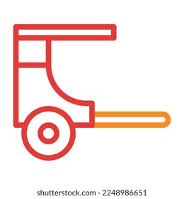 rickshaw multicolor red illustration vector and logo new year icon perfect. Icon sign from modern collection for web. Nice design perfect.