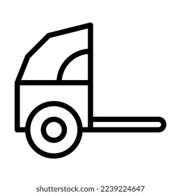 rickshaw outline illustration vector and logo new year icon perfect. Icon sign from modern collection for mobile concept and web.