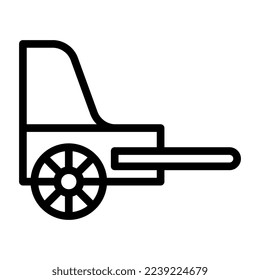 rickshaw outline illustration vector and logo new year icon perfect. Icon sign from modern collection for mobile concept and web.
