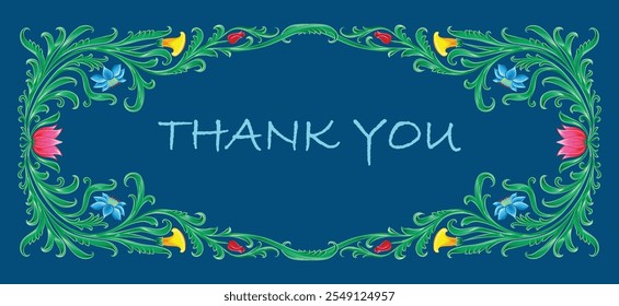 Rickshaw painting style vector floral design
