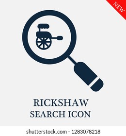 Rickshaw search icon. Editable Rickshaw search icon for web or mobile.