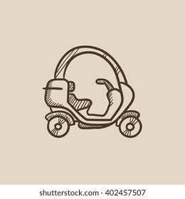 Rickshaw sketch icon.