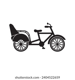 Rickshaw symbol logo icon, vector illustration template design