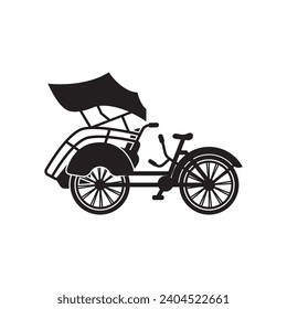 Rickshaw symbol logo icon, vector illustration template design