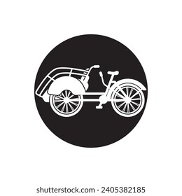 Rickshaw symbol logo icon, vector illustration template design