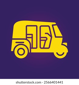 Rickshaw trendy artwork beautiful abstract vector illustration colorful yellow design.eps