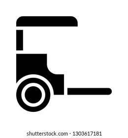 Rickshaw vector, Chinese lunar new year solid style icon