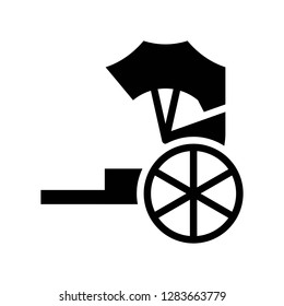 Rickshaw vector, Chinese New Year related solid design icon