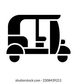Rickshaw Vector Glyph Icon For Personal And Commercial Use.
