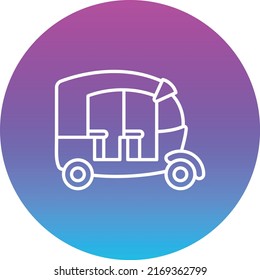 Rickshaw vector icon. Can be used for printing, mobile and web applications.