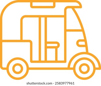 Rickshaw vector icon. Can be used for printing, mobile and web applications.