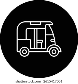 Rickshaw vector icon. Can be used for printing, mobile and web applications.