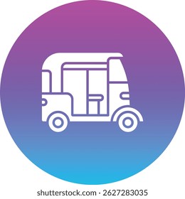 Icono de Vector Rickshaw. Se puede utilizar para aplicaciones de impresión, móviles y de Web.