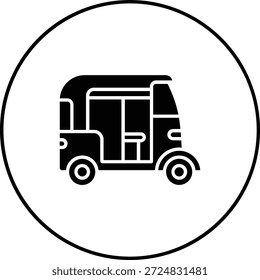 Icono de Vector Rickshaw. Se puede utilizar para aplicaciones de impresión, móviles y de Web.