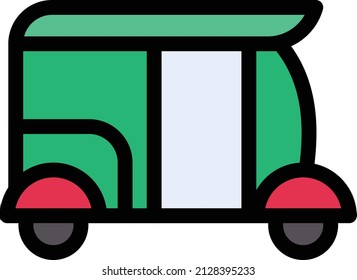 ilustración de rickshaw Vector en un fondo transparente. Símbolos de calidad premium. Icono vector glifos para concepto y diseño gráfico.