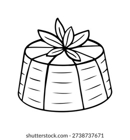 Ricotta cheese with herbs vector sketch