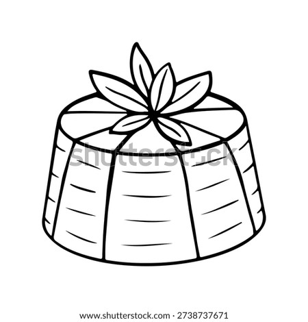 Ricotta cheese with herbs vector sketch