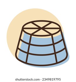 Ricotta cheese vector icon. Dairy product sign. Graph symbol for cooking web site and apps design, logo, app, UI
