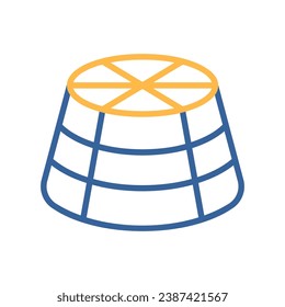 Ricotta cheese vector icon. Dairy product sign. Graph symbol for cooking web site and apps design, logo, app, UI
