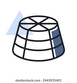 Ricotta cheese vector icon. Dairy product sign. Graph symbol for cooking web site and apps design, logo, app, UI