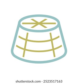 Ricotta cheese vector icon. Dairy product sign. Graph symbol for cooking web site and apps design, logo, app, UI