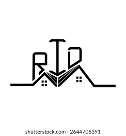 RID Real State logo design, RID simple and modern logo. RID luxurious alphabet design  