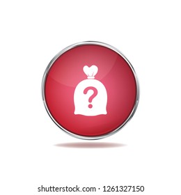 Riddle button, vector design element