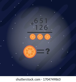 El enigma de la atención. Rebus lógico con una solución y encontrar una respuesta. Vector