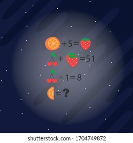 The riddle of mindfulness. Logical rebus with a solution and finding an answer. Vector