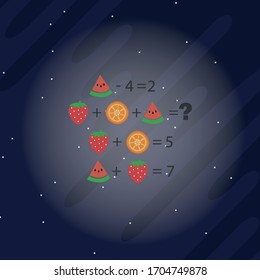 The riddle of mindfulness. Logical rebus with a solution and finding an answer. Vector