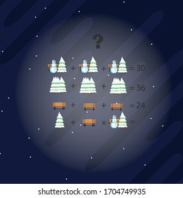 The riddle of mindfulness. Logical rebus with a solution and finding an answer. Vector