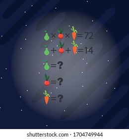 The riddle of mindfulness. Logical rebus with a solution and finding an answer. Vector