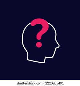 riddle or secret icon, vector