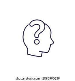 riddle or secret line icon