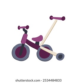 ride balance bike cartoon. safety wheels, stability coordination, fun exercise ride balance bike sign. isolated symbol vector illustration