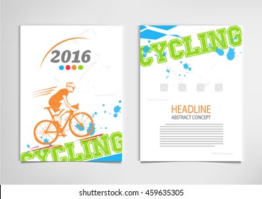 Ride bicycle banners template vector design.