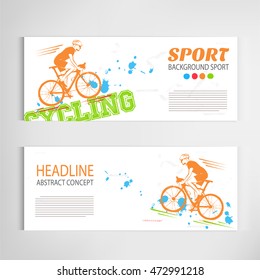 Ride bicycle banners template vector design.