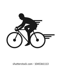 Ride Bicycle Silhouette Logo Template, Clipart