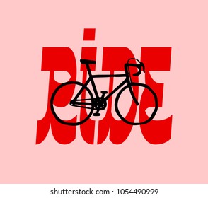 ride bicycle stylish contemporary fashion print