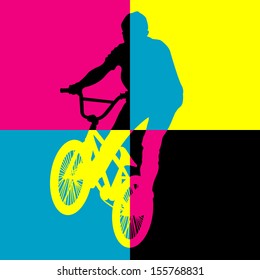 ride bicycle vector 