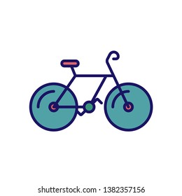 Ride cool bicycle vector icon