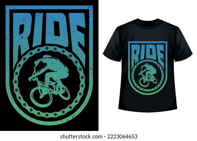 Ride - Cycling t-shirt design template