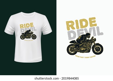 Ride devil vector t shirt design