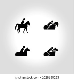 Ride a horse. Equestrian icons
