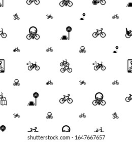 el patrón de iconos de conducción es transparente. Incluye carriles de bicicletas rellenos editables, estación de bicicletas, uso compartido de bicicletas, alquiler de bicicletas, iconos de aplicaciones de alquiler de elektro. iconos de viaje para web y móvil.